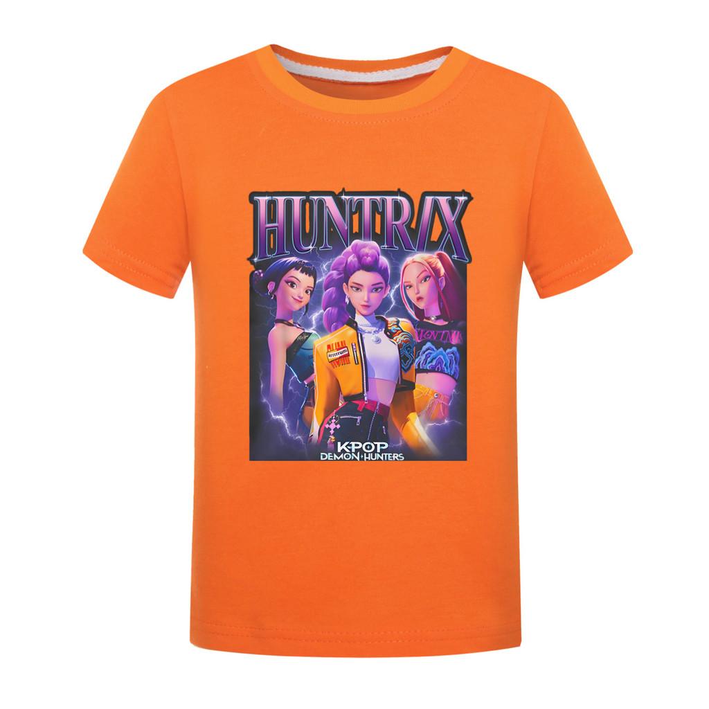 

5029 Детская повседневная хлопковая футболка с короткими рукавами с принтом Руми Мира Зои для девочек и мальчиков 170cm оранжевый