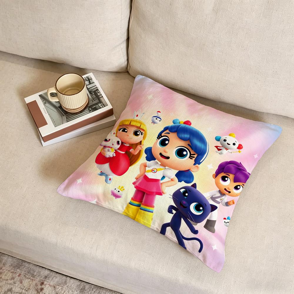 T-True And The Rainbow Kingdom Cushion Cover Fabric Soft Furnishing,Pillowcase, Cushion Cover, Sofa Pillow, Home Decoration
