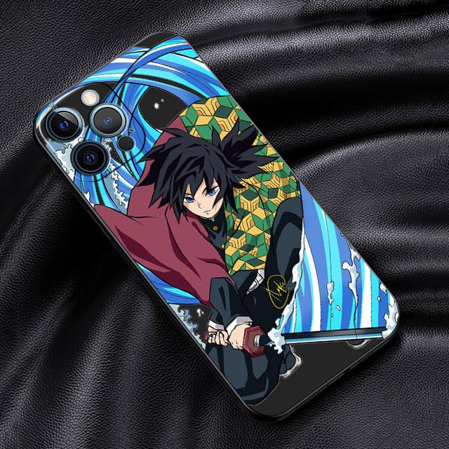 Case For Apple iPhone 14 13 11 12 Pro 7 XR X XS Max 8 Plus 6 6S SE 2022 13Pro Black Soft Phone Funda Anime Demon Slayer