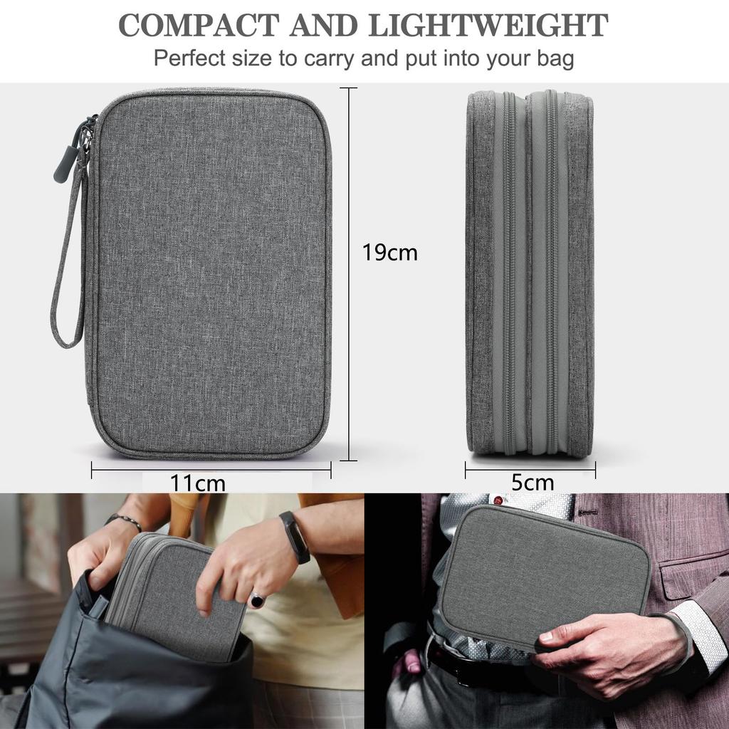 Electronic Organizer, Large Travel Cable Organizer Bag Pouch Carry Case Portable Waterproof Double Layers All-in-One Storage Bag