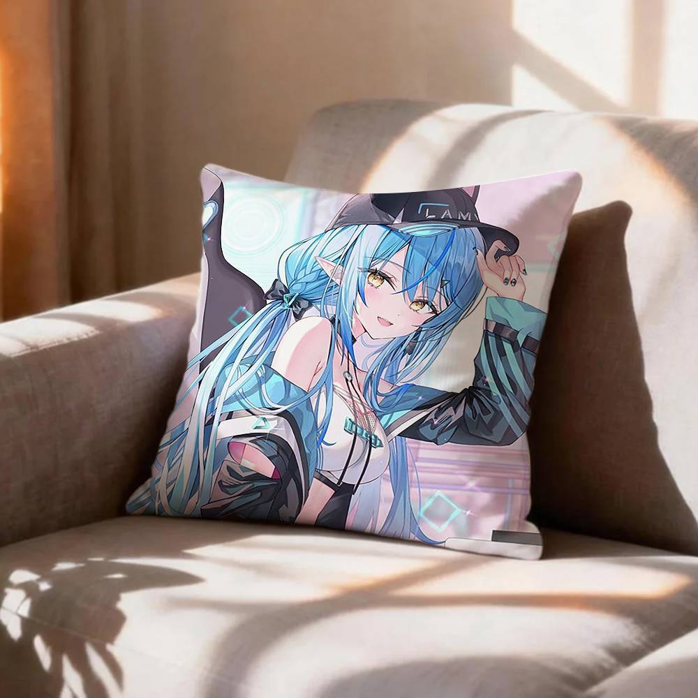 COOL Hoshimachi SSuisei Vtuber Pillow Case Pattern Printed Pillowcase For Living Room Sofa Cushion Cover