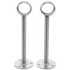 NOLITOY Stainless Steel Curtain Rod Brackets, Set of 2, Round Head Design, Durable, Fits 6-Inch Curtain Rods, Versatile, Wall-Mounted, Coordinates wit