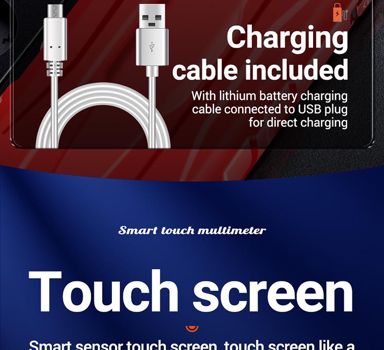 High-Precision Smart Rechargeable Digital Multimeter with Anti-Burn and Auto-Function Features