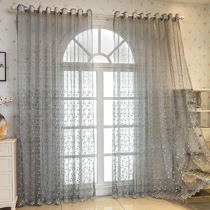 Light Luxury Window Screen Bedroom Living Room Balcony Light Transmission Blackout Embroidery Embroidery Gauze Curtain Dream Modern
