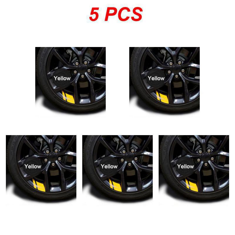 1/3/5PCS Reflective Car Wheel Rim Vinyl Stickers Hash Mark Stripe Racing Wheel Hub Decals for Size 18" - 21" decorative sticker