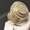 1 Fashionable Multifunctional Accessory, Trendy Hip-hop Synthetic Zircon Ring, Creative Fashion Project, Men's and Women's Rings