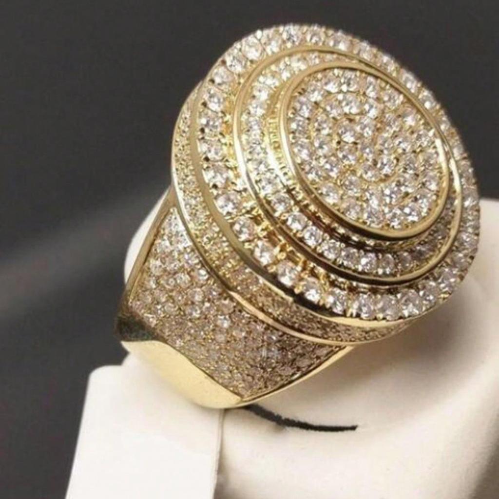 1 Fashionable Multifunctional Accessory, Trendy Hip-hop Synthetic Zircon Ring, Creative Fashion Project, Men's and Women's Rings