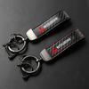 Car PU Leather Keychain Car Carbon Fiber Leather For Outlander Lancer EVO  ASX Pajeros Car Accessories