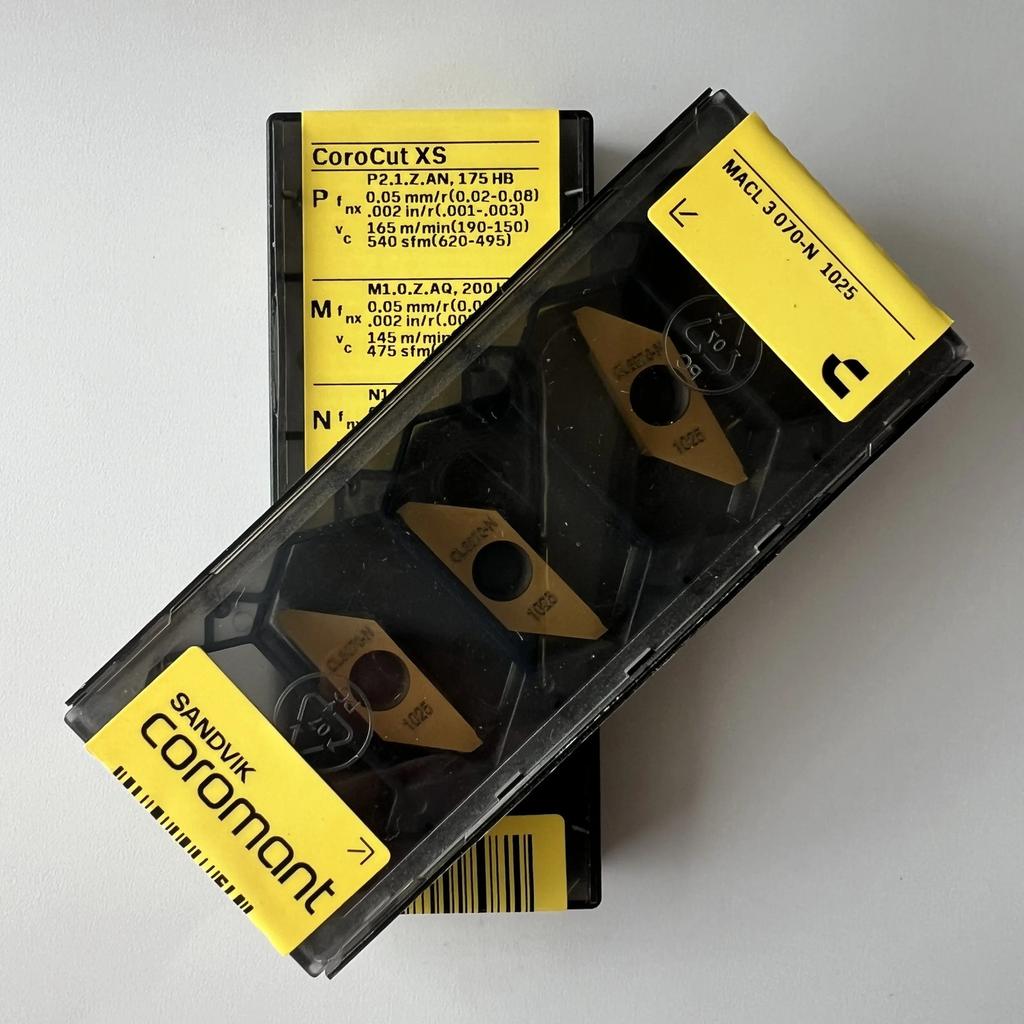 Sandvik / MACL3070-N 1025 / Industrial Indexable Carbide Inserts 10 Pcs