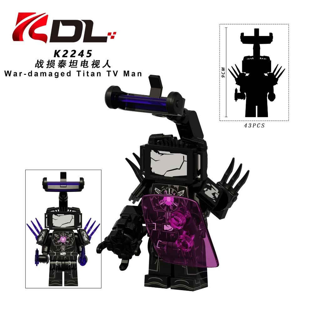 Skibidi Toilet MOC Abstract Robot Building Blocks Compatible With LEGO Monitor TV Man Delicate Figures Mini Model Bricks Toys