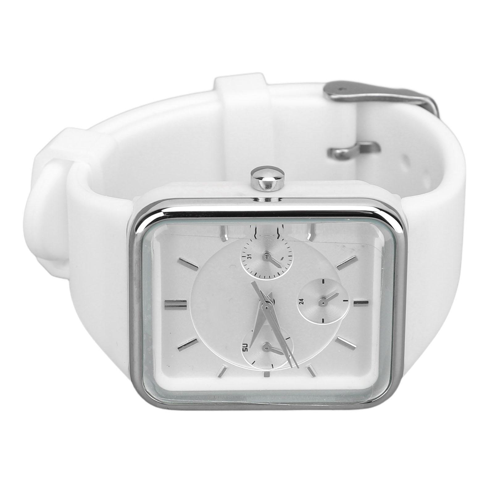 

Women Quartz Wrist Sub s Water Proof Chronograph Analog Watch Silicone Strap Date Calendar