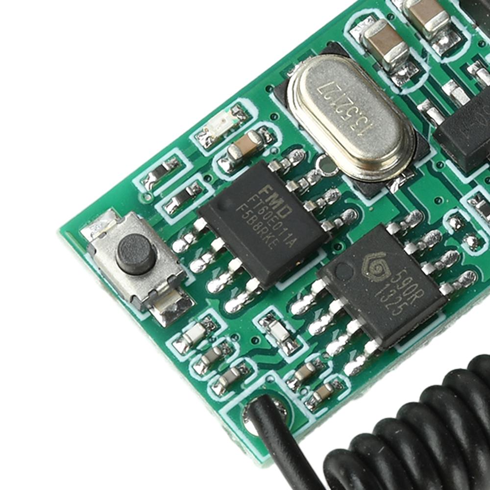 DC 3.6V-24V 2A Mini Remote Switch 12V 24V Mini Receiver LED Access Control Single-Channel Remote Switch 433MHz
