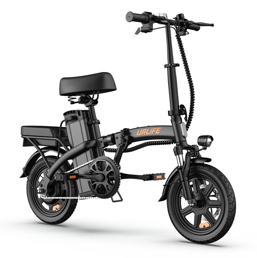 URLIFE F1L Adult Outdoor Folding E-Bike 48V7.5AH Battery 350W Motor City Electric Mountain Bicycle 14 Inch Off-Road Electric Bicycle