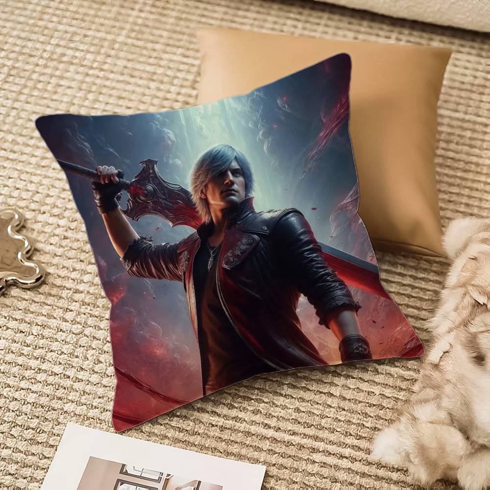 D-Devil May C-Cry Pillow Case Anti-dustmite Invisible zipper Sofa Bed