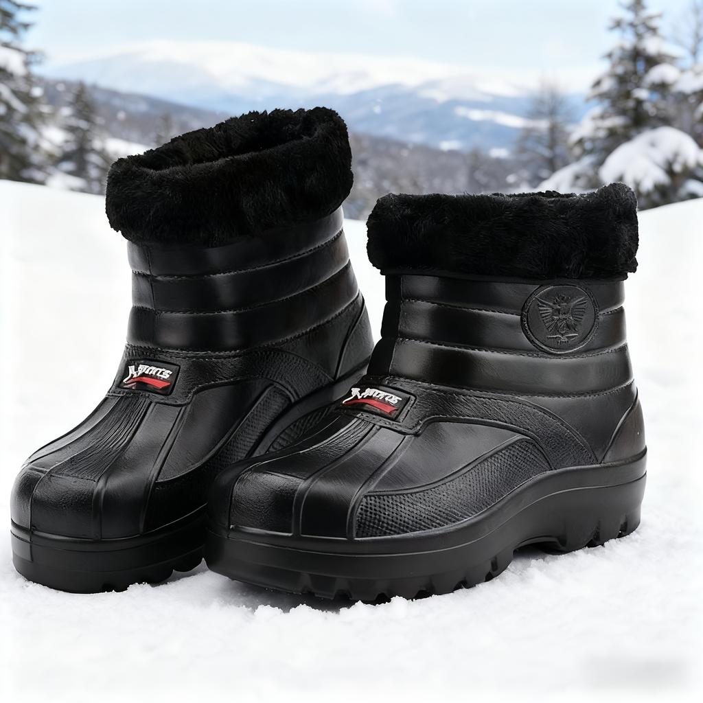 Mid-Calf Snow Boots, Outdoor Warm Boots, -Lined Thickened One-Piece Snow Boots, High Quality and Slip- Snow Boots