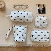 Large Capacity Makeup Bag Polka Dot Print Pencil Case Korean Style Jewelry Pouch  Gift
