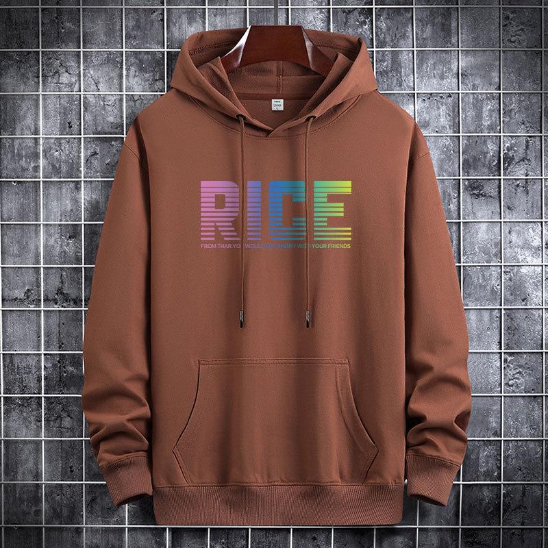 Men's Trendy Autumn Hooded Sweatshirt - Casual, Comfortable Printed Pullover