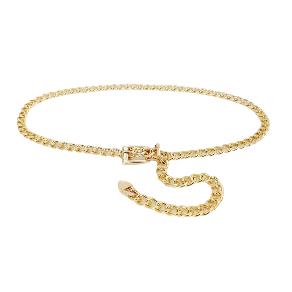 Adjustable Metal Chain Belts Gold Silver Dress Belt New Waistband