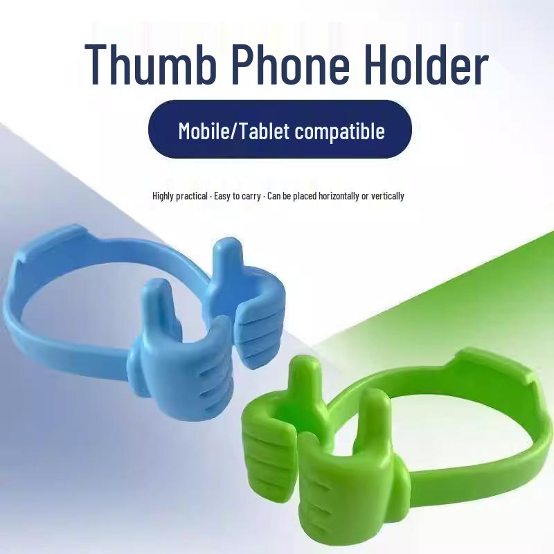 Cute Thumb Phone Holder for Android & Apple - Creative Lazy Stand & Storage Stool