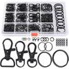 WTEMPO Swivel Snap Hooks and Key Rings Keychain Clips and Key Chain Rings Keychain Making Kit for Making Jewelry & Hanging Pendent
