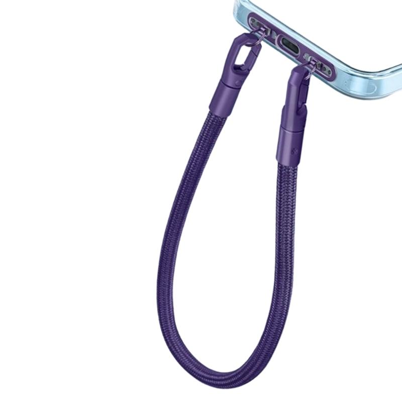 Not Loss Double Hook Phone Lanyard Side Mount Pad Metal Lanyard Clip with Two Rings Corrosion Resistant Clip for Phone