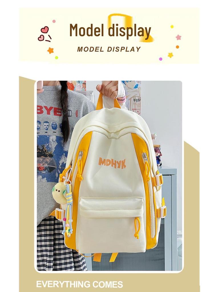 Plecak unisex w stylu koreańskim: Modny, o dużej pojemności, lekki dla uczniów szkół średnich