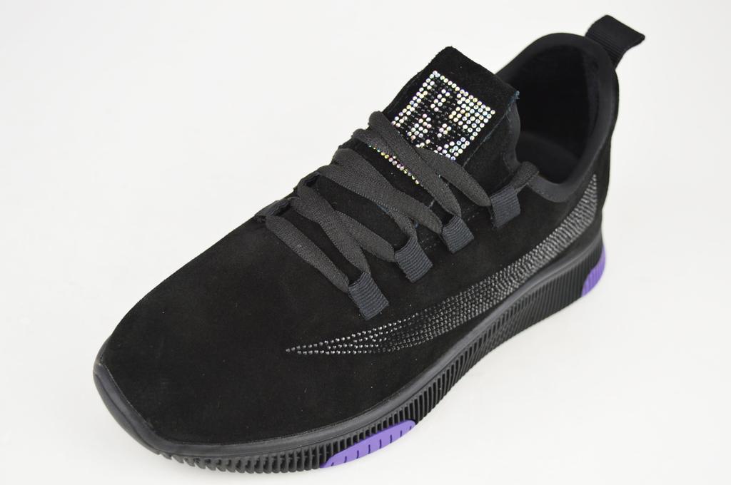 Semišové tenisky Lonza 369111 36 Černá s fialovou