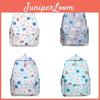 Cute Cartoon Bear Rocket Star Cloud Crown Print Student Backpack For Middle School