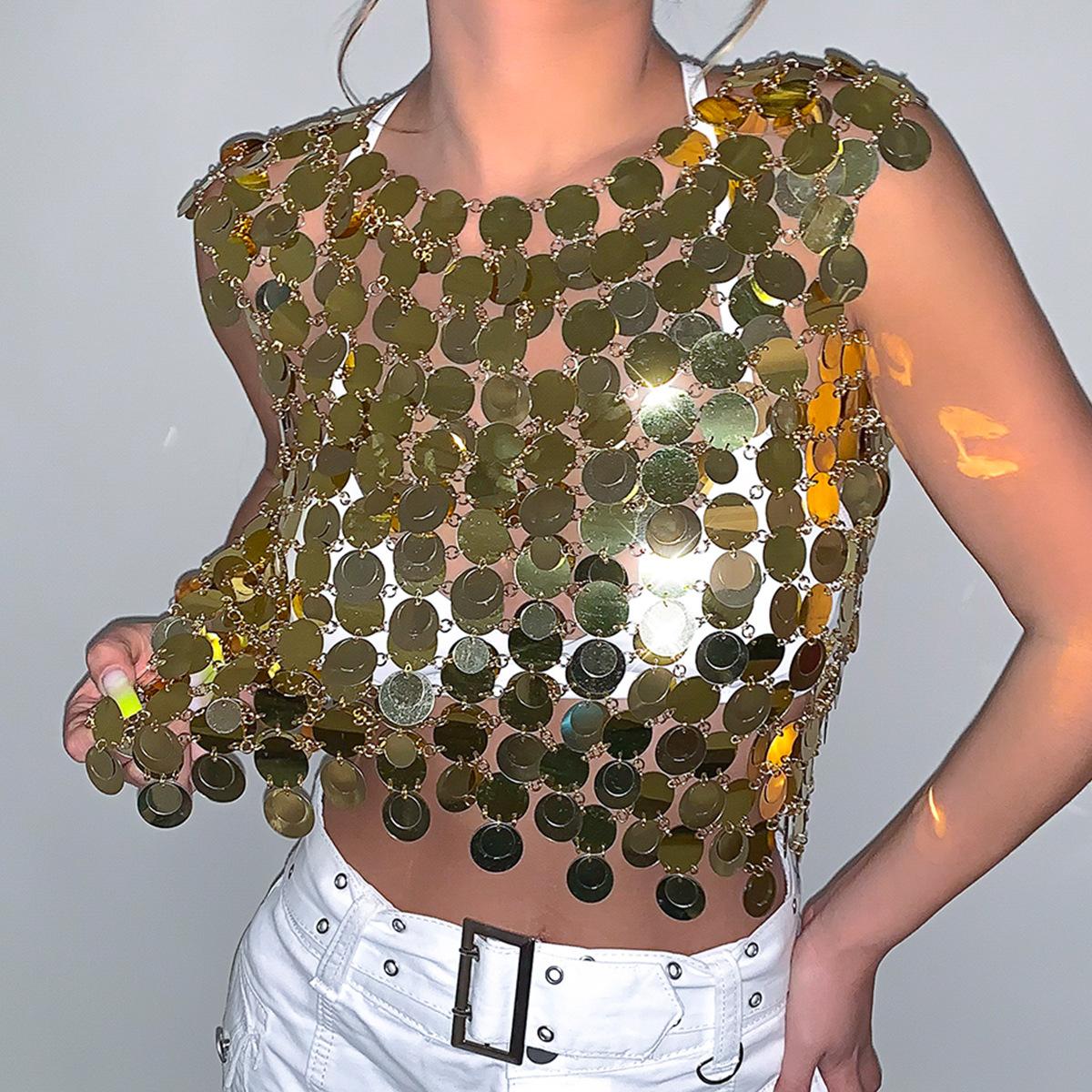 

Сексуальная металлическая цепочка с блестками, ювелирные изделия для женщин, модное нижнее белье, цепочка на живот, клетка на груди, бюстгальтер, бикини, женские подарки