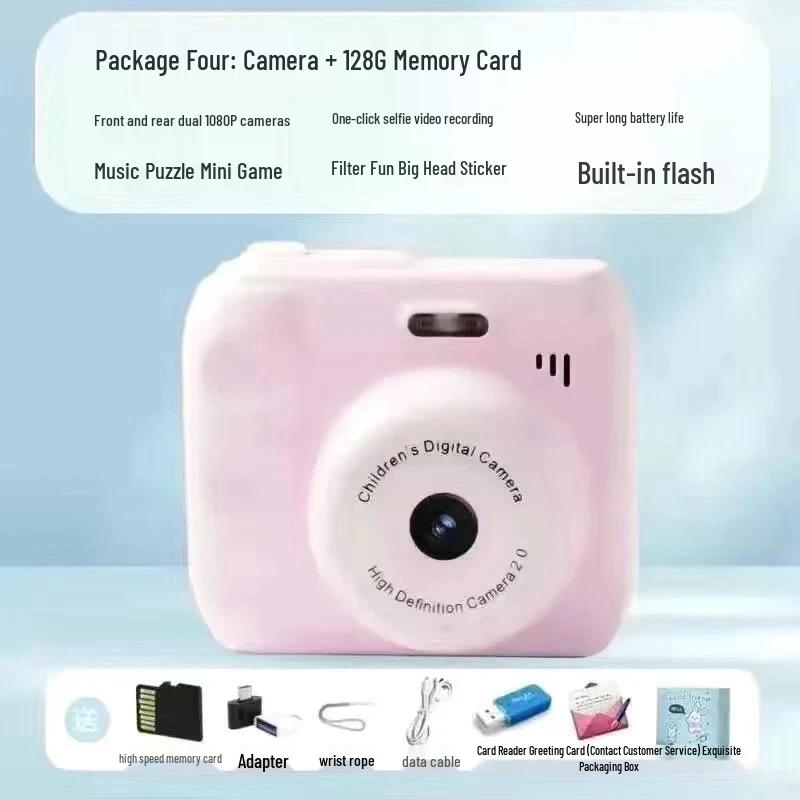 HD Dual Lens Digital Instant Camera for Students and Travel Photography