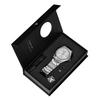 Luxury Business Men's Watch Gift Box Set High Quality Rose Gold Case Simple and Versatile Quartz Watch Relogio Masculino