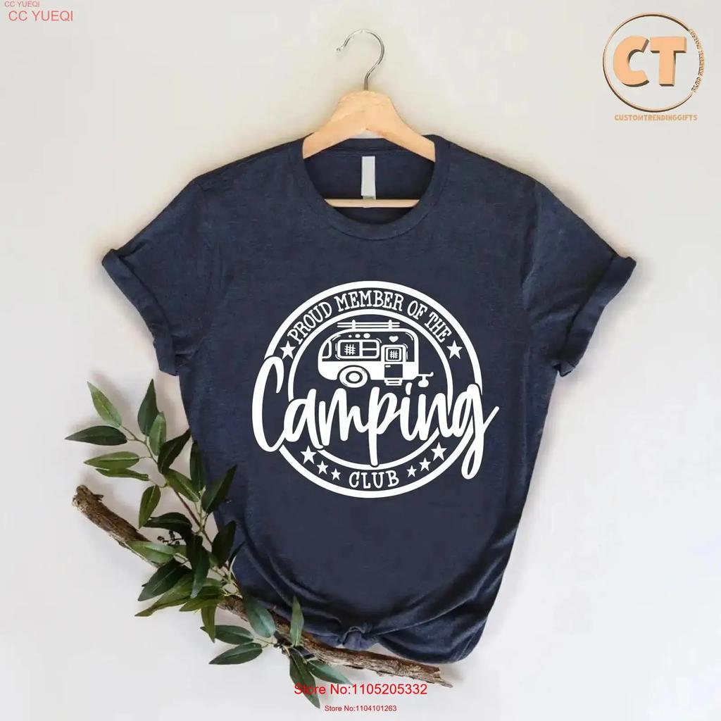 Camping Club Member T Shirt S Outdoor Camp Lover Outdoorsy Adventure In Nature Vintage Stretched Designer Clothes