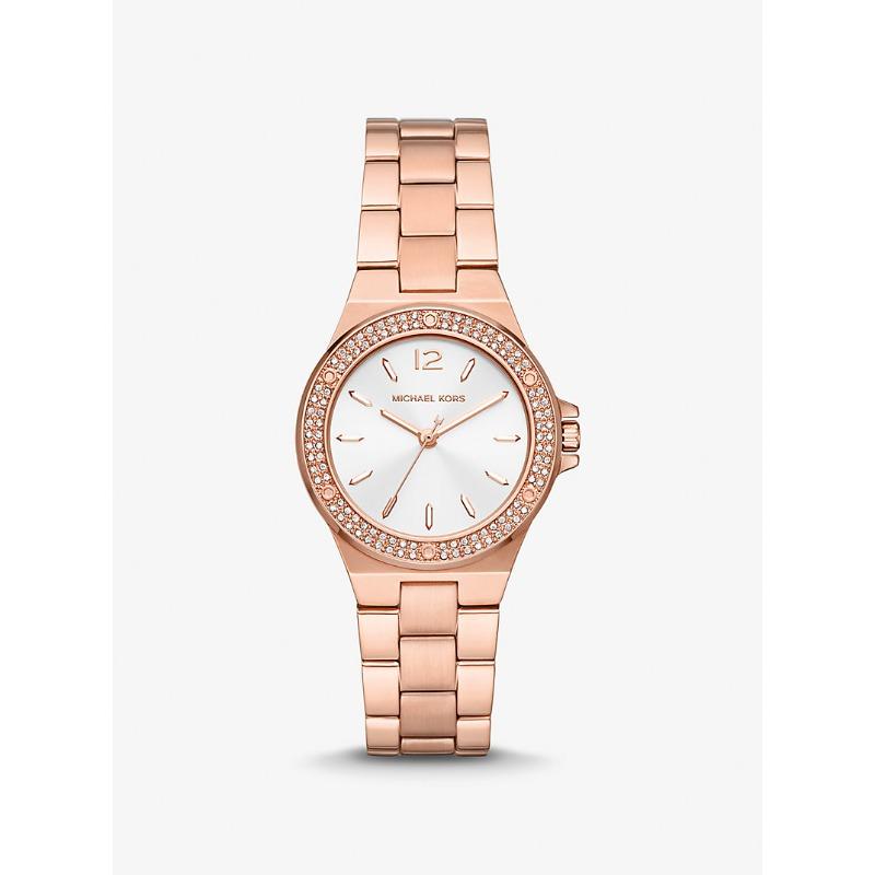 

Мини-часы Michael Kors Lennox с паве, покрытие из розового золота, модель MK7279 розового золота