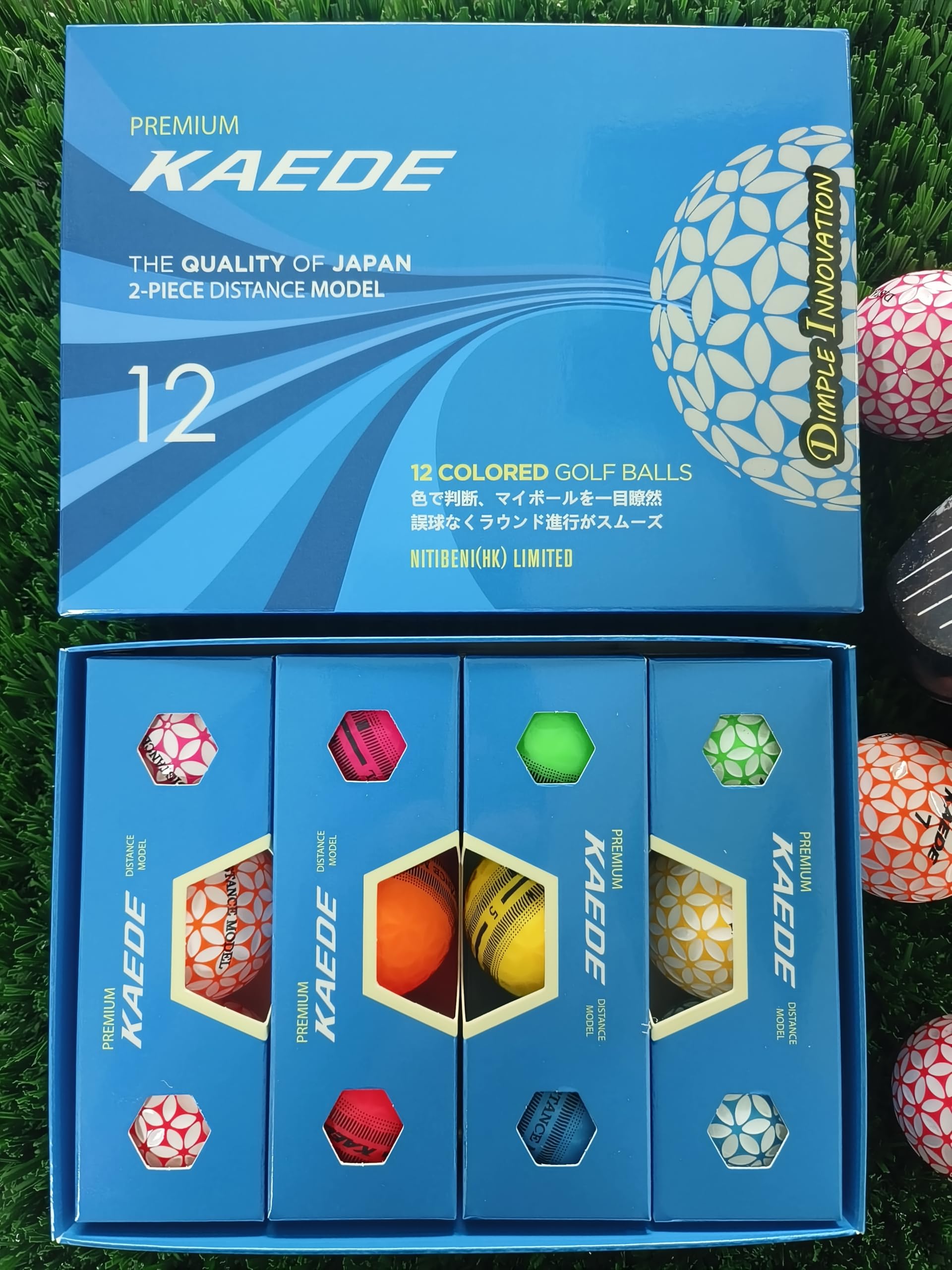 

Мячи для гольфа KAEDE, набор из 12 цветов, 1 дюжина (12 шт.)