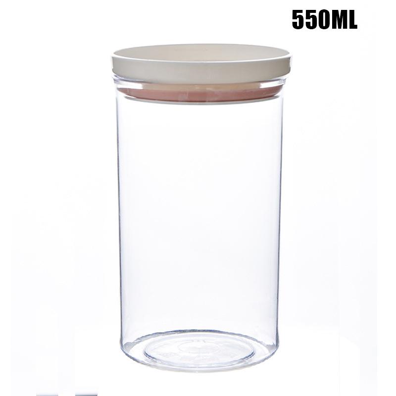 Plastic Airtight Food Container Sealing Storage Canister With Lid Cereal Seasoning Jar Sealed Flour Tank Kitchen Supply