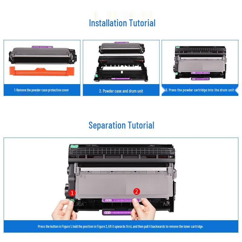 Yingmei Jia Compatible Black Toner Cartridge for Brother TN2380