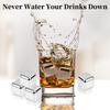 Whiskey Stones Reusable Stainless Steel Ice Cube Best Bourbon Gift for Men Metal Ice Cube for Whiskey Vodka Drink Juice
