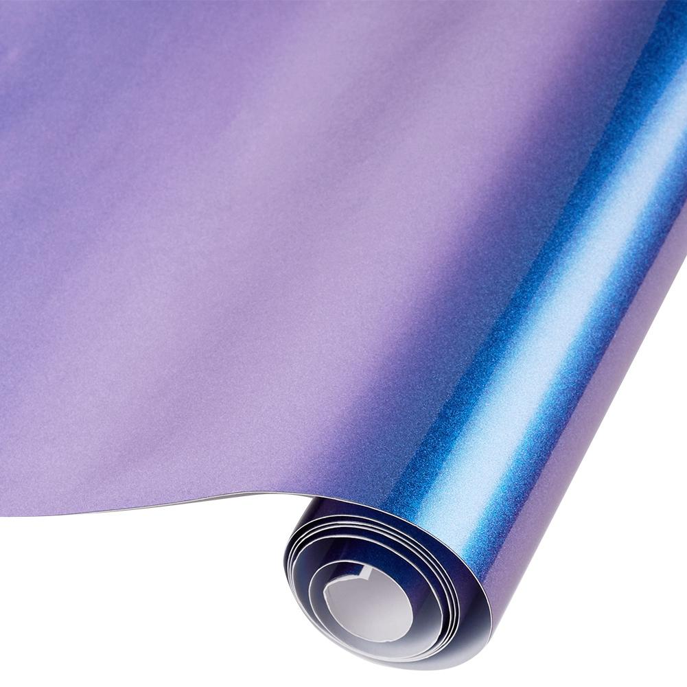 14Mx1.52M Glossy Sparking Diamond Glitter Purple Green Chameleon Vinyl Wrap Car Whole Body Decals Color Changing Film Sticker