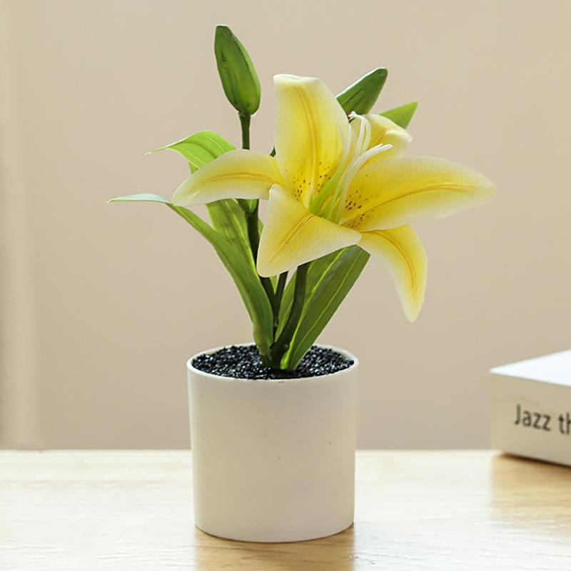 Fake Flower 3D Printing Film Small Lily Bonsai Creative Artificial Flower Interior Decoration Decoration Factory Simulation Pot