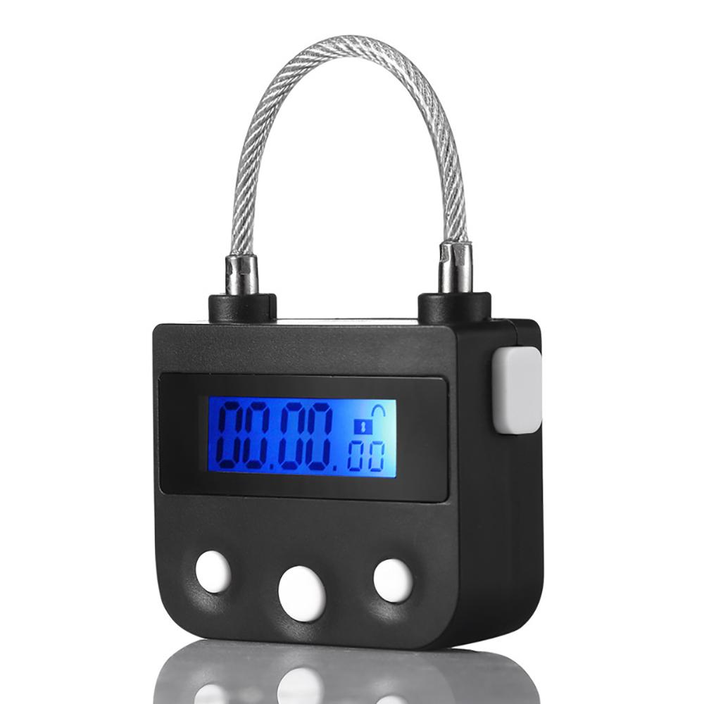 Black Fetish Bondage Time Lock For Ankle Handcuffs Mouth Gag Electronic Timer