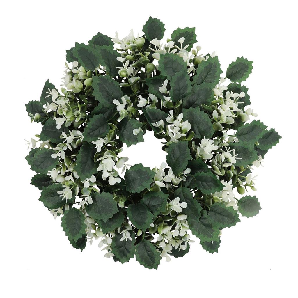 Front Door Eucalyptus Wreath Durable Home Decoration Garland Decor Fall Wreath Outdoor for Party Porch Farmhouse Window Festival