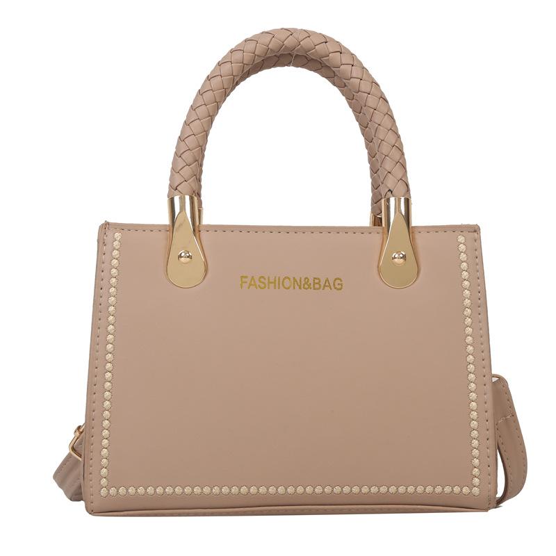 Casual women's portable solid color women's bag 2025 popular new trendy fashion shoulder bag crossbody small square bag