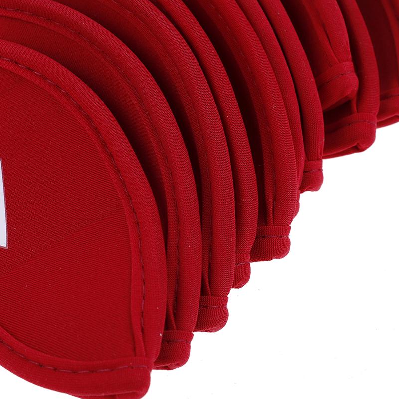 10Pcs Neoprene Golf Club Putter Head Cover Wedge Iron Protective Headcovers Set