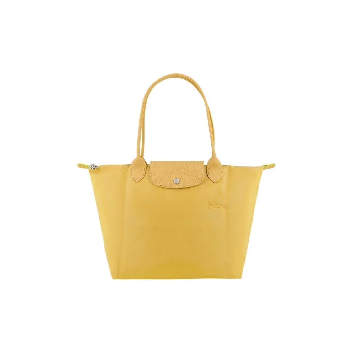 

Longchamp Le Pliage Green 28 Solid Color Embroidered Logo Flap Zipper Closure Nylon Dumpling Bag Tote Shoulder Bag Medium Women Bags L2605919A81 Shopping Bag Set(Basic Set+Shopping Bag)