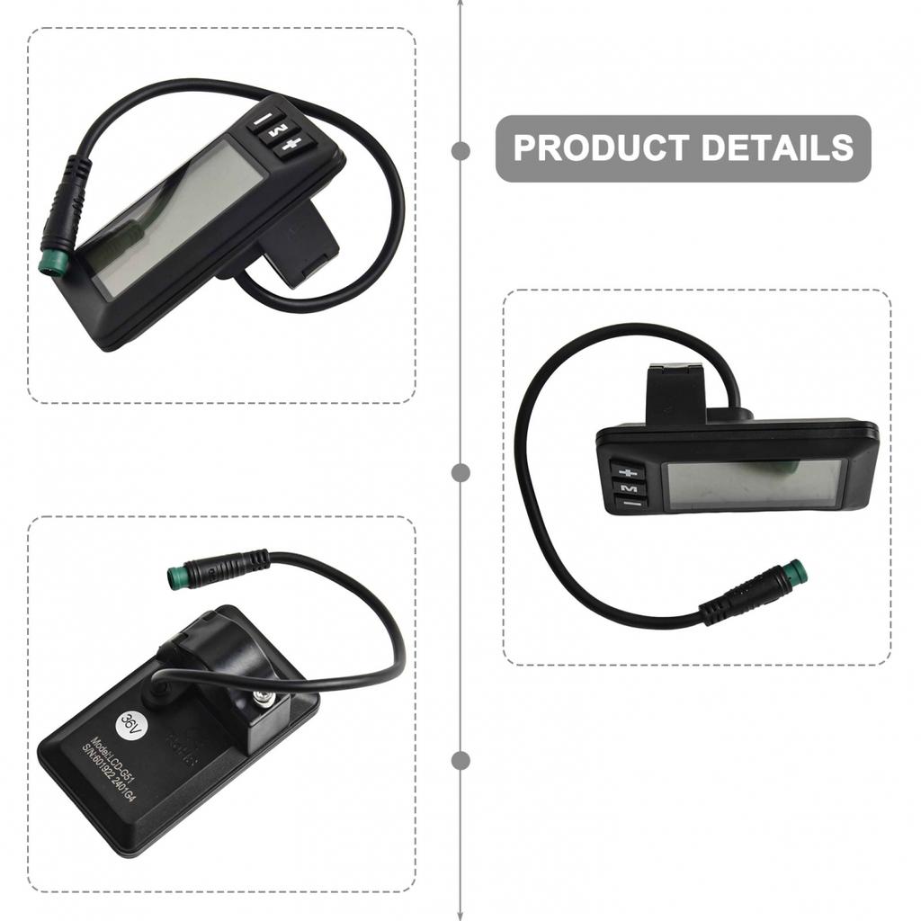 GD01 5-Pin LCD-Display für E-Bike mit Geschwindigkeitsanzeige und Kilometerzähler