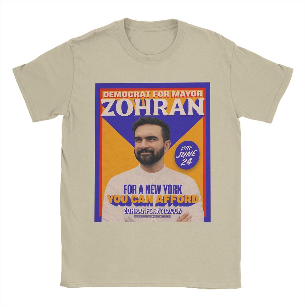 Mens Womens Zohran for New York City Shirt Pure Cotton Print Tee Shirts  Clothing Outfits