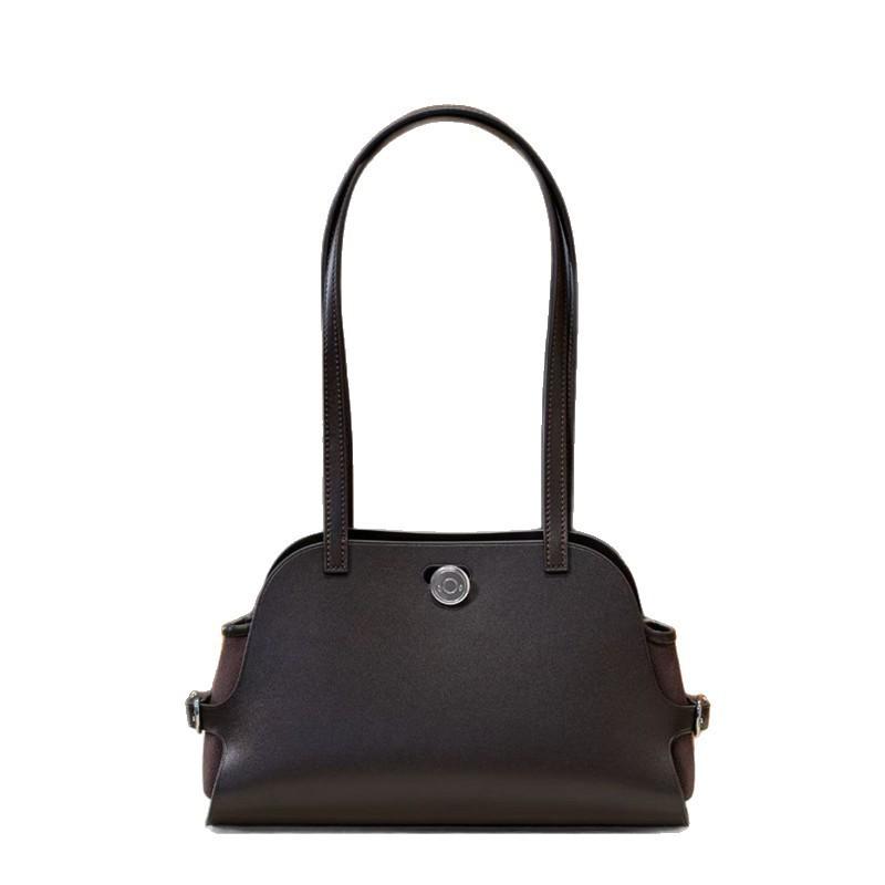 Small Leather Crossbody Bag - Fashion Casual Handbag Women 23cm Solid Color 2025 Fall