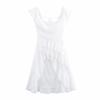 Jnleaog Spring New Arrival Women's Clothing Fashion Style French Fashion Two Colors Asymmetrical Ruffles Sleeveless Dress