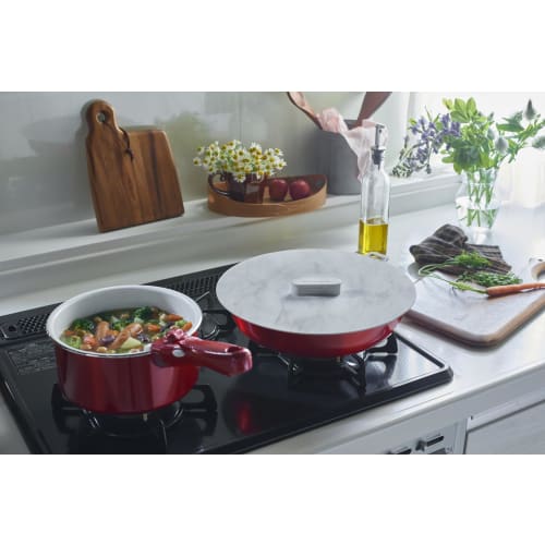 Kevnhaun Silicone Lid for 28cm Pots, Oven, Microwave, and Dishwasher Safe, Heat Resistant up to 220C (420F), Freezer, and Refrigerator Safe, Gray Ma