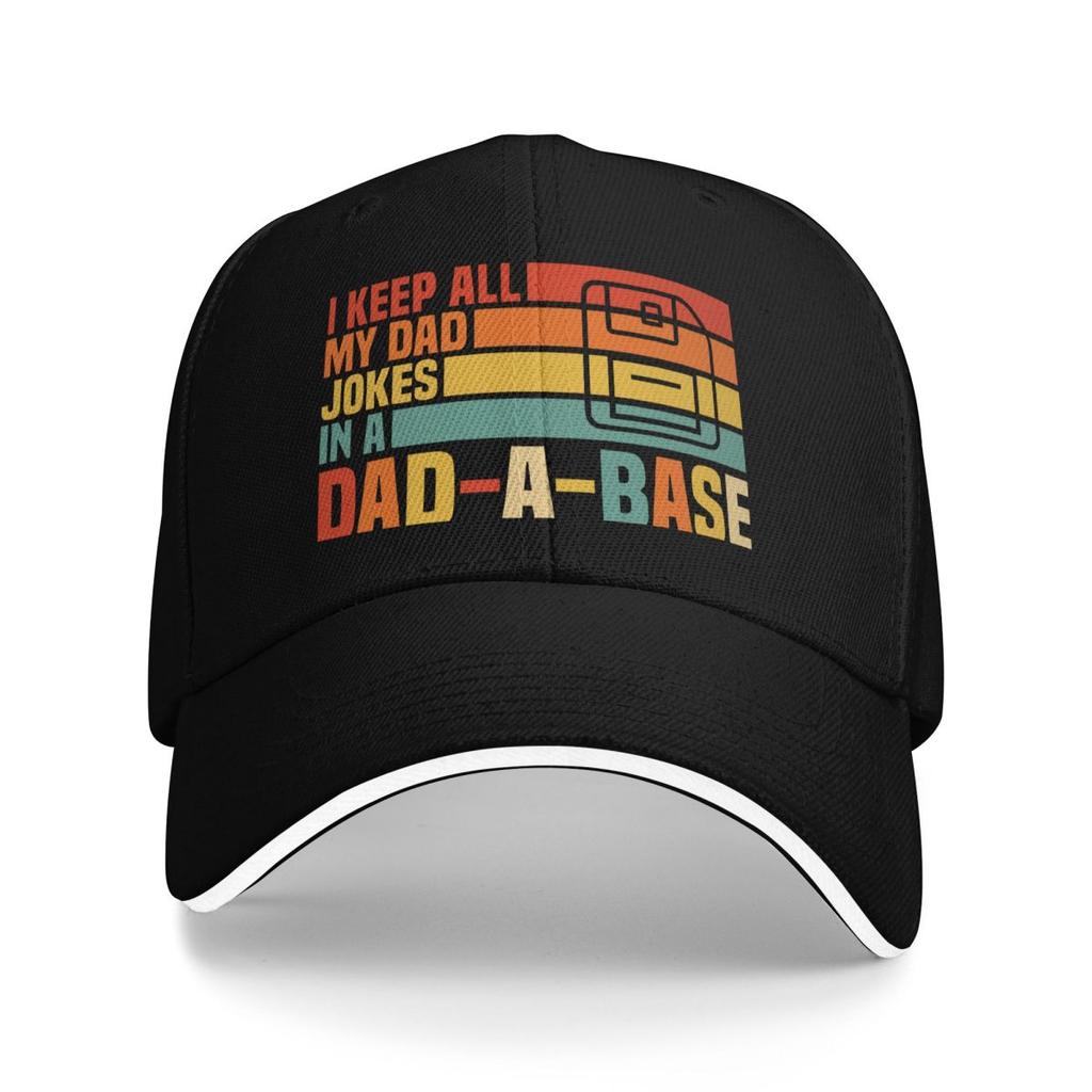 Baseball Caps I Keep All My Dad Jokes In A DadABase Fun Casquette Unisex Outdoor Summer Hats